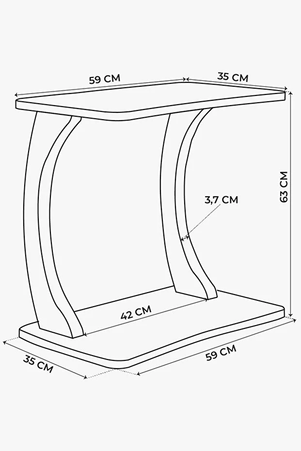 C Ayaklı Laptop Sehpası, Koltuk Sehpası, Kahvaltı Masası, Çalışma Sehpası